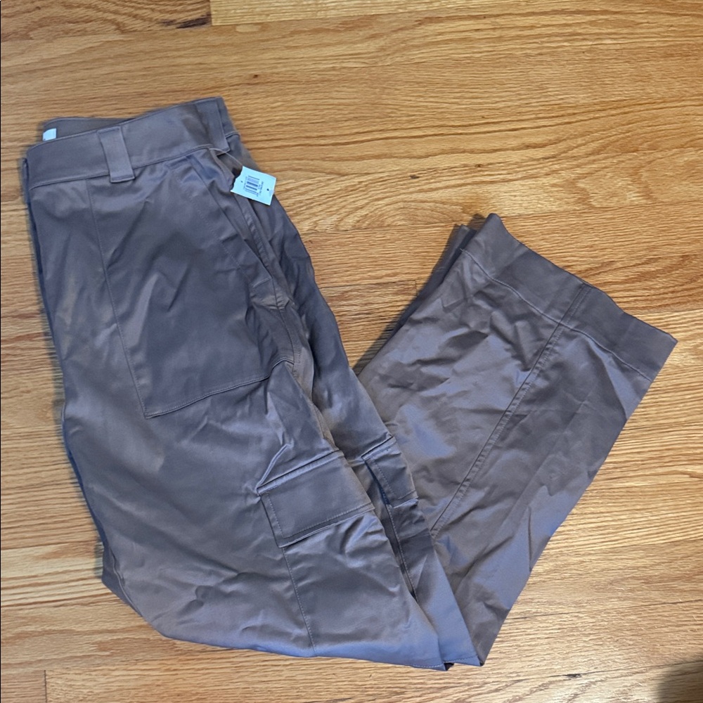 NWT old navy cargo extra high rise shine satin pant sz 4